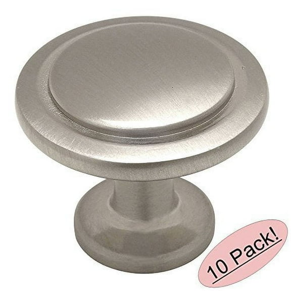 Cosmas 5560SN Satin Nickel Cabinet Hardware Round Knob - 1-1/4" Diameter - 10 Pack