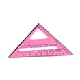 thumbnail image 3 of Regla triangular para carpintería, transportador, sistema métrico e imperial, herramienta portátil para carpinteros. Rosa, 3 of 9