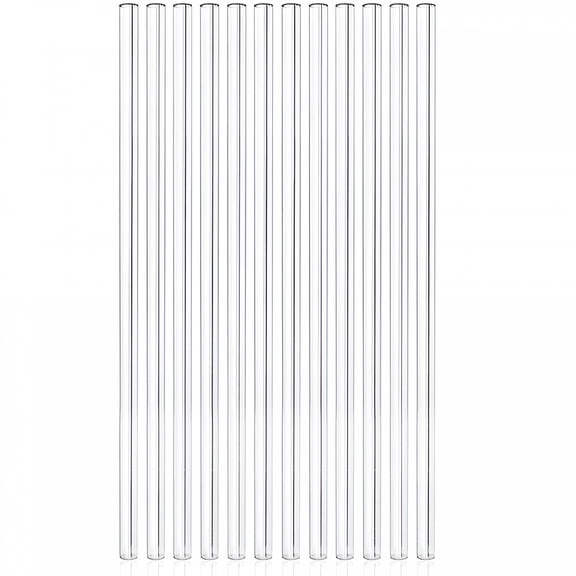ACDANC Clear Glass Straws Shatter Resistant,Long Glass Straws Thick Reusable Straws For Smoothies And Normal Liquid Drinks