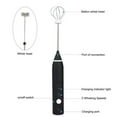 thumbnail image 5 of Electric Milk Frother Handheld Milk Foamer with USB Rechargeable,3 Speeds Mini Milk Foamer Drink Mixer Egg Beater(Black), 5 of 8
