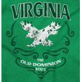 thumbnail image 2 of Cute Virginia Bald Eagle Floral VA Women's Graphic T Shirt Tees Brisco Brands X, 2 of 6