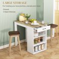 thumbnail image 4 of HOMCOM Counter Height Bar Table with Storage Drawer and 3 Shelves, Grey, 4 of 10