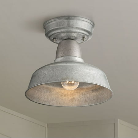 John Timberland Rustic Outdoor Ceiling Light Fixture Semi Flush John Timberland Rustic Outdoor Ceiling Light Fixture Semi Flush Urban Barn Farmhouse Galvanized 10 1 4 For Porch Kitchen Com