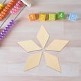 thumbnail image 2 of Pungan wooden slices 30Pcs Wooden Rhombus Cutouts for DIY Crafts (40x80mm),3.15"X1.57"X0.08", 2 of 10