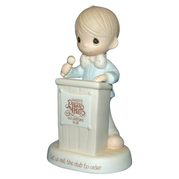 Precious Moments Figurine: E0103 Let Us Call the Club to Order (5.7") Collectors Club Charter Member