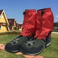 thumbnail image 5 of Raindrops Waterproof Breathable Outdoor Gaiters for Hiking with Adjustable Elastic Band and Snap Hook Red Oxford Cloth, 5 of 8