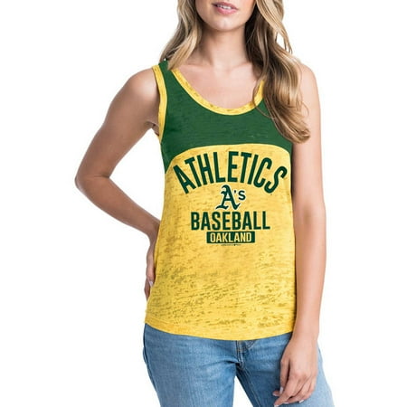 - MLB Oakland Athletics Women's Short Sleeve Team Color Graphic Tee