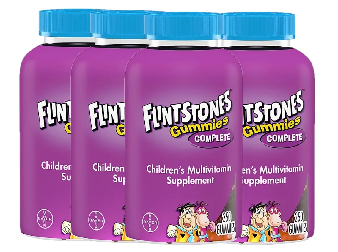 4 Pack Flintstones Gummies Complete Children's Multivitamin