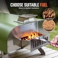 thumbnail image 3 of BIG HORN OUTDOORS 16 Inch Pellet Pizza Oven Outdoor, Wood Pellet Pizza Stove with Pizza Stone for Backyard, Camping, Green, 3 of 7