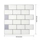 thumbnail image 2 of Adhesivo para azulejos de pared, papel tapiz de plástico de ladrillo 3D, autoadhesivo, calcomanía de decoración de pared para el hogar, BW53, blanco, gris kenally HA002477-02, 2 of 6