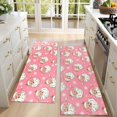 thumbnail image 4 of Kitchen Rugs Sets Of 2,Pink Christmas Santa Pattern Anti Fatigue Kitchen Mat Rugs Non Slip Washable,Decorative Kitchen Floor Mats for Kitchen,Sink,Laundry,17"X47", 4 of 5