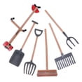 thumbnail image 1 of FENGGUIQU 6Pcs Farm Tools Model Set Assorted Color Sturdy PVC Material for Sand Table Decoration, 1 of 6