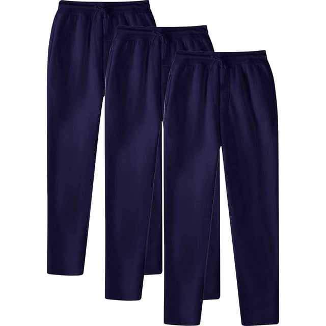 Mens Hop Pants Casual Solid Color Track Lace Up Workout Pants With Pocket 3 Pcs