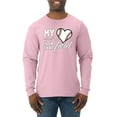 thumbnail image 1 of Wild Bobby, My Heart Is On That Baseball Field, Sports, Men Long Sleeve Shirt, Light Pink, XX-Large, 1 of 4