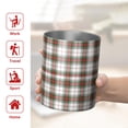 thumbnail image 5 of 12oz Coffee Tumblers Green and Red Christmas Plaid Pattern Stainless Steel Vacuum Insulated Travel Tumbler Coffee Cups Mug with Lid and Straw with Cleaning Brush for Cold & Hot Drinks, 5 of 5