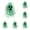 B, variant on 10pc Mini Resin Ghost Figurines Glow in The Dark, Tiny Halloween Ghost Statues for Terrarium, Fairy Garden, Moss Landscape, Planters and Dollhouse Accessories