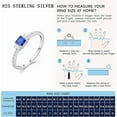 thumbnail image 6 of Women's Cubic Zirconia Rings 925 Sterling Silver Princess Cut Birthstone Halo CZ Engagement Promise Ring Anniversary Jewelry for Her, Size 5-10, 6 of 6