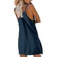 thumbnail image 4 of Vedolay Womens Tennis Dress with Built in Shorts Workout Tennis Active Sports Athleisure Outfits Built in Shorts Trendy Vacation（Navy,S）, 4 of 7