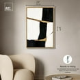 thumbnail image 5 of Art Remedy Black and White Art Canvas, 24" x 36", Gold Frame, Weight of Black II, 5 of 7
