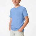 thumbnail image 5 of Vornjynx Boys Short Sleeve T-Shirt Crew Neck with Pocket Short Sleeve Casual Summer Comfort Tee Blue Size 4, 5 of 8