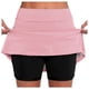 thumbnail image 1 of Falda deportiva para mujer con pantalones cortos interiores: falda pantalón de tenis de cintura alta para correr/yoga, poliéster transpirable, tallas S-XXXXXL., 1 of 6
