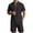 A-Black29, variant on JAJAHO Mens Shorts Set Lightweight Linen Summer 2 Piece Outfits Breathable Short Sleeve Solid Color V Neck Shirt And Shorts Casual Beach Clothes Stylish Outfit