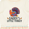 thumbnail image 4 of Inktastic Thanksgiving Daddy Little Turkey Girls Toddler Dress, 4 of 5