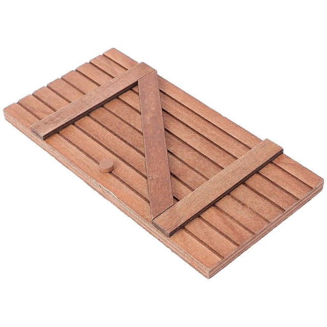 Mini Wooden Door for Decor 1Pcs Furniture Model Ornament Light