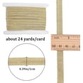 thumbnail image 2 of Banda elástica dorada de 24 yardas, 0,4" de ancho, cinta metálica brillante, cinta elástica plana, cordón de goma tejido, cinta para prendas., 2 of 6