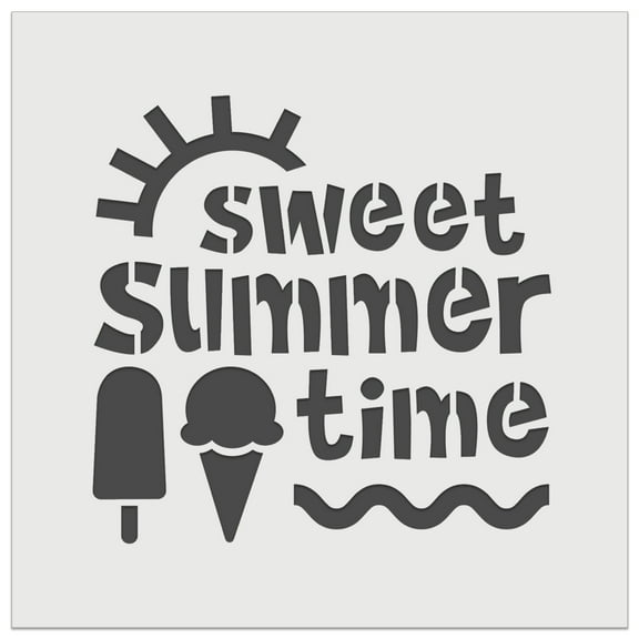Sweet Summer Time DIY Cookie Wall Craft Stencil - 5.5 Inch