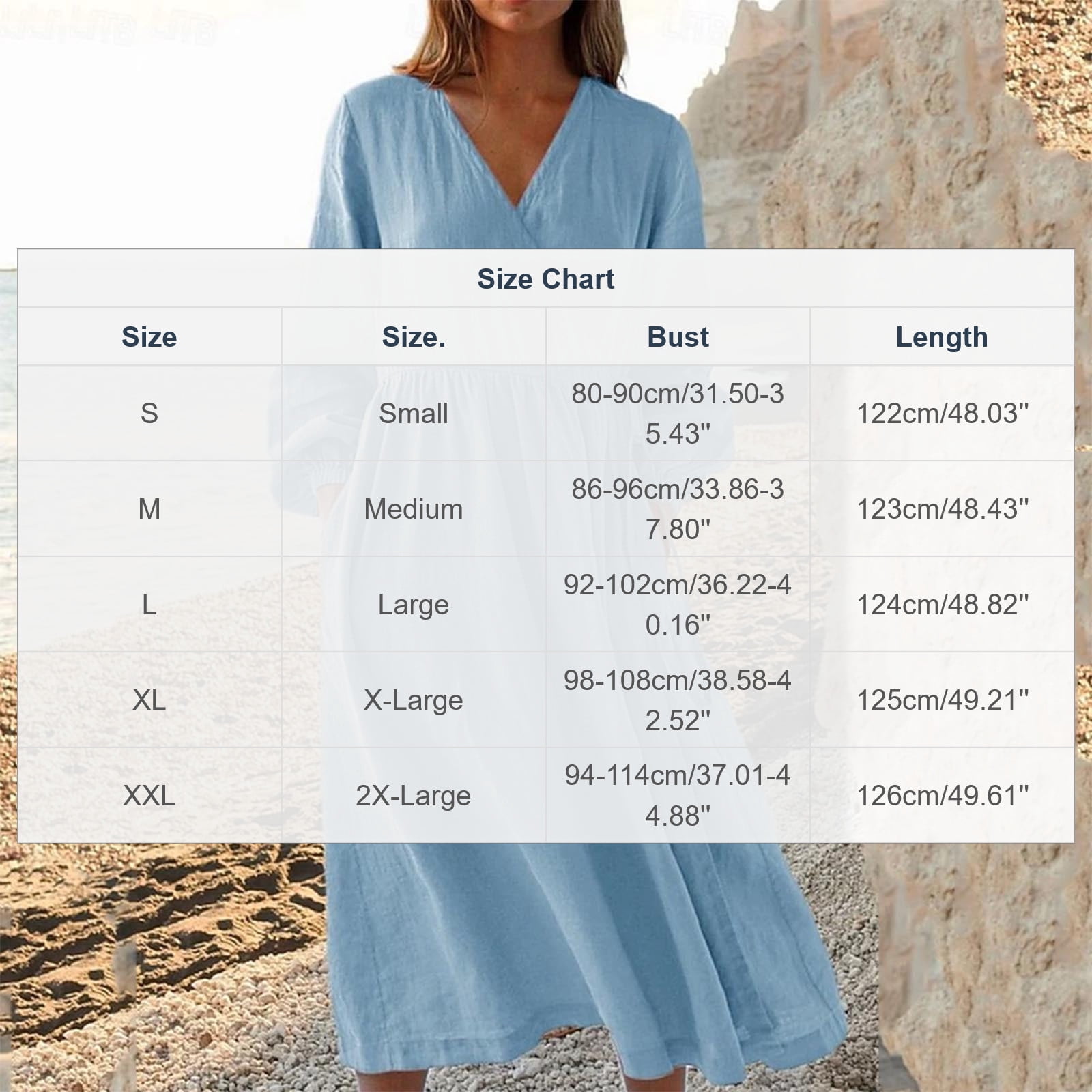 Sentmoon Linen Dresses for Women 2026 Summer Trendy Solid Color V Neck Work Dresses for Women Stretchy Regular Fit for Daily and Commute L