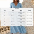 thumbnail image 3 of AUNVITO Women's Solid Color V Neck Tie Front Casual Dress Breathable and Comfortable for Summer, 3 of 9