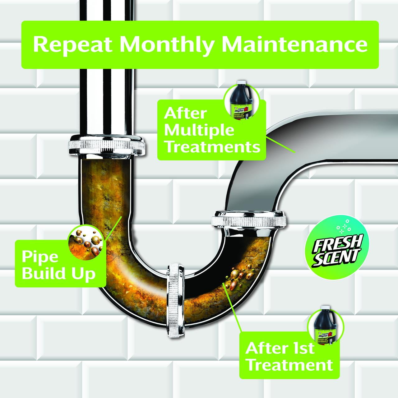 Liquid Rhyno 32 oz. Monthly Maintenance Drain Build-up Remover, 1-Pack