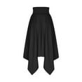 thumbnail image 3 of Annhoo Maxi Skirts for Women Elastic High Waisted Trendy Asymmetrical High Low Hem Skirt Solid Loose Pleated Skirt, 3 of 6