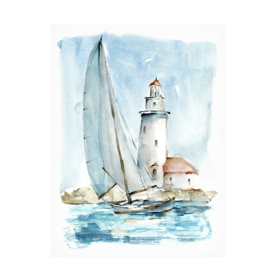 Ethan Harper 'Sailing Into The Harbor I' Canvas Art