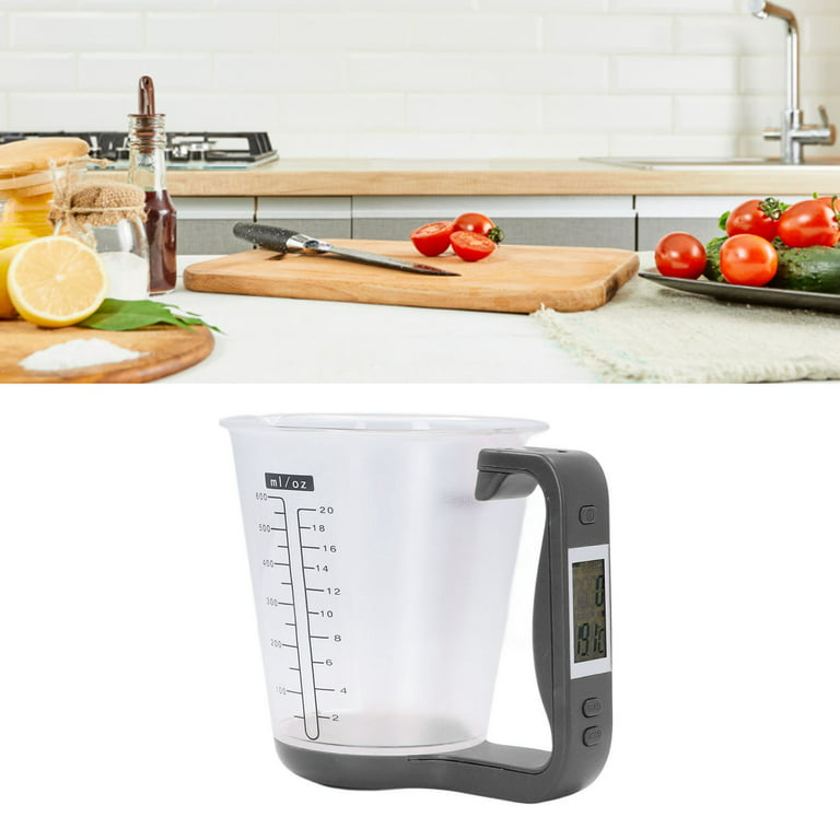 Electronic Measuring Cup Plastic Tool Graduated Digital Jug With Scales  Kitchen Beaker Weigh Temperature Measurement LCD Display - AliExpress
