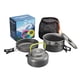 thumbnail image 1 of Kit de utensilios de cocina para acampar, juego de cocina portátil de aluminio para exteriores, olla, sartén, hervidor para acampar, vajilla, senderismo, Picnic, 3 uds., 1 of 7