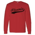 thumbnail image 3 of Phoenix Baseball Script - Hometown Pride, Pitcher Long Sleeve T Shirt - Large - Red, 3 of 6
