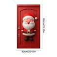 thumbnail image 3 of Jolly Santa Christmas Door Cover for Outdoor Use, 35x71 Inch Weather-Resistant Front Door Banner for Holiday Home Decor, 3 of 6