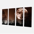 thumbnail image 2 of Design Art - Red Moon Rise over Dark Trees, 2 of 3
