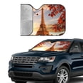 thumbnail image 4 of Disketp Windshield Sun Shade, Car Sun Shade For Front Window Eiffel Tower With Red Leaves In Paris Sunshades Sun Visor Protector Blocks Uv Rays Foldable, 4 of 9