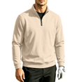 thumbnail image 2 of VgaVtl Men's Sweatshirts Pullover Long Sleeve Fall Winter Regular Officewear Mens Tops Leisure Solid Collared Zipper, 2 of 8