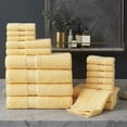 thumbnail image 2 of Ample Decor Bathroom Towel Set of 18 - 4 Hand Towel, 4 Bath Towel, 10 Wash Cloths - Yellow, 2 of 6