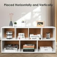 thumbnail image 3 of 7-Cube Storage Shelf, Cube Storage Organizer Modern Free Standing Bookshelf Bookcase Wooden Shelving Cabinet, White, 3 of 7