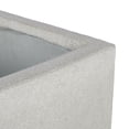 thumbnail image 4 of SAFAVIEH Borsla Modern Glam Square Patio Planter with Stand, Natural/Light Grey, 4 of 7