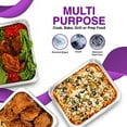 thumbnail image 2 of Aluminum Foil 9 X 13 Aluminum Steam Bench Pans Baking Pans and Drip Pans – Suitable for Disposable Silver Foil Food Containers – Extra Thick and Sturdy, 2 of 6