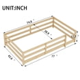 thumbnail image 4 of Floor Bed, Twin Size Montessori Bed Frame, Wood Floor Bed with Fence and Guardrails, No Box Spring Needed, Natural Wood Finish, 4 of 11
