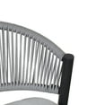 thumbnail image 5 of Amara Modern Outdoor Patio Barstools, Iron Frame, Scallop-Shaped Backrest, Matte Black, Set of 2, 5 of 10