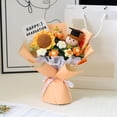 thumbnail image 3 of Muñeca de ganchillo con ramo de graduación de girasol – Set regalo de flores de lana tejida hechas a mano para graduados, recuerdos duraderos y decoración para fiestas, 3 of 7