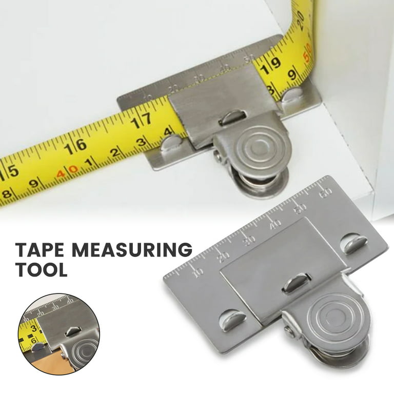 Sutowe Measuring Tape Clip Precision Tape Measuring Tool Stainless Steel  Tape Measure Aid Fixing Clip Helps You Get an Accurate Reading in Curves